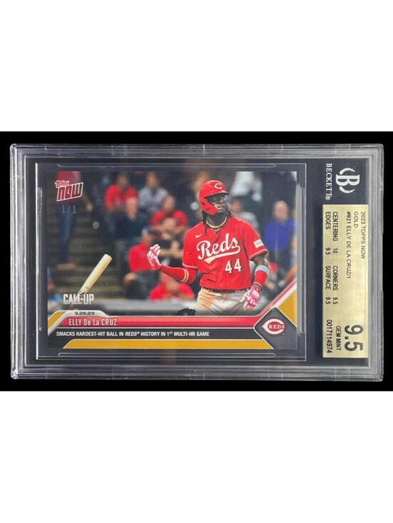 2023 Topps Now#921 Elly De La Cruz Rookie Card Gold1/1 BGS 9.5 Gem Mt